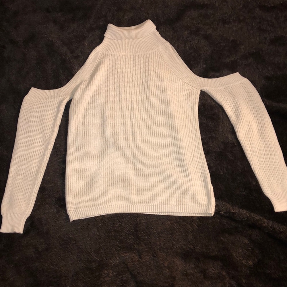 Cream colored turtle neck sweater
